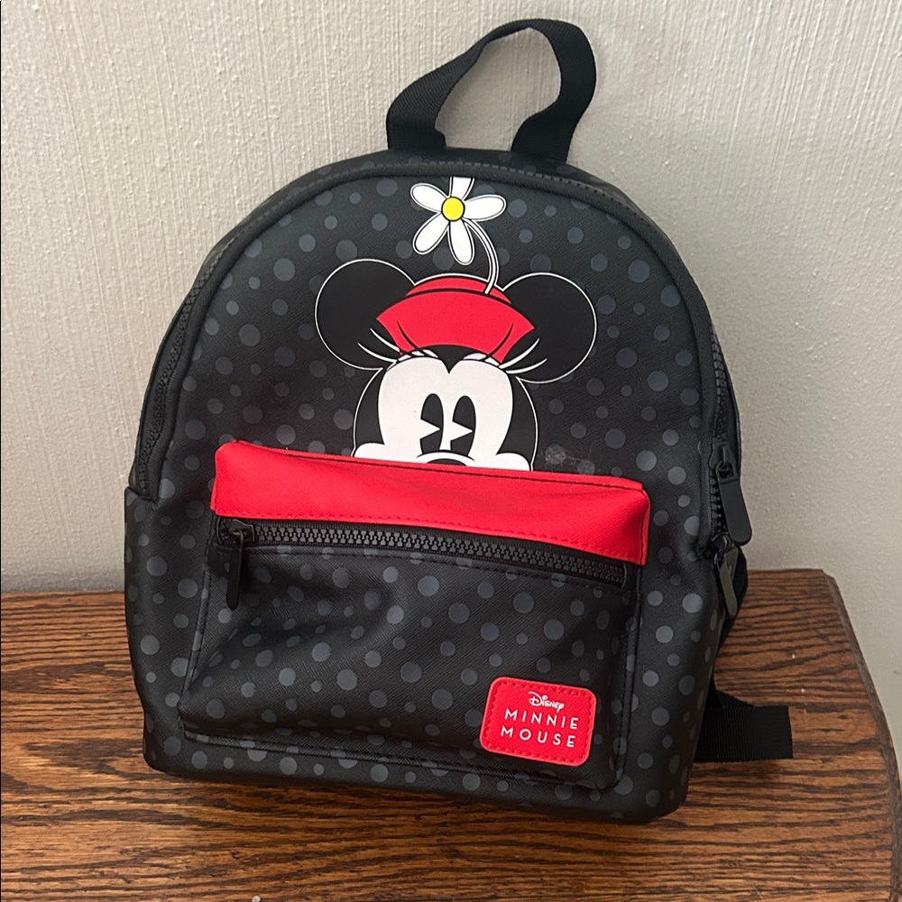 Disney Minnie Mouse Polka Dot Backpack - Black and Red